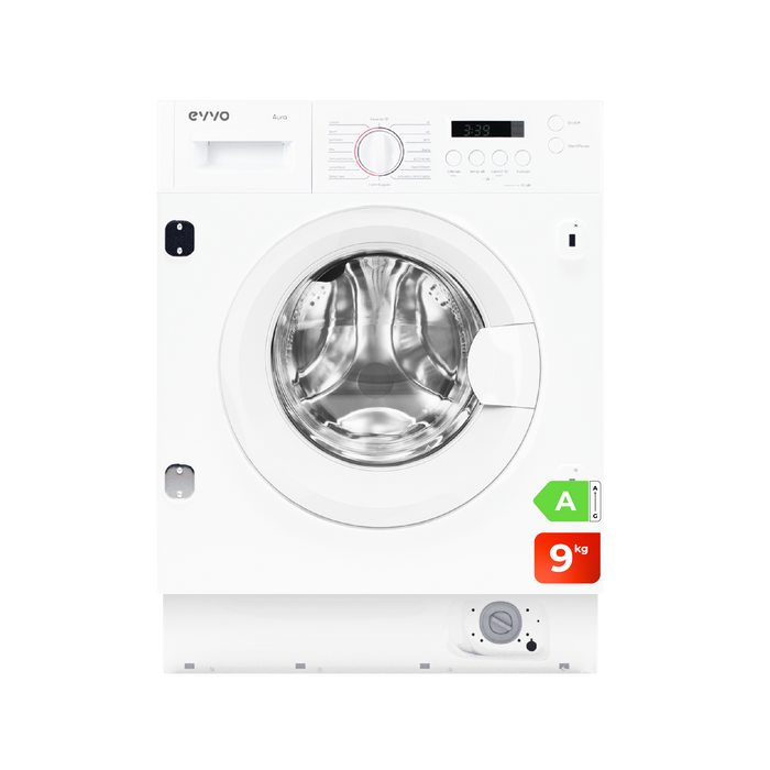 Mașină de spălat rufe încorporabilă Cecotec EVVO Aura 9, 9 kg, 1350 rpm, clasa A, albă
