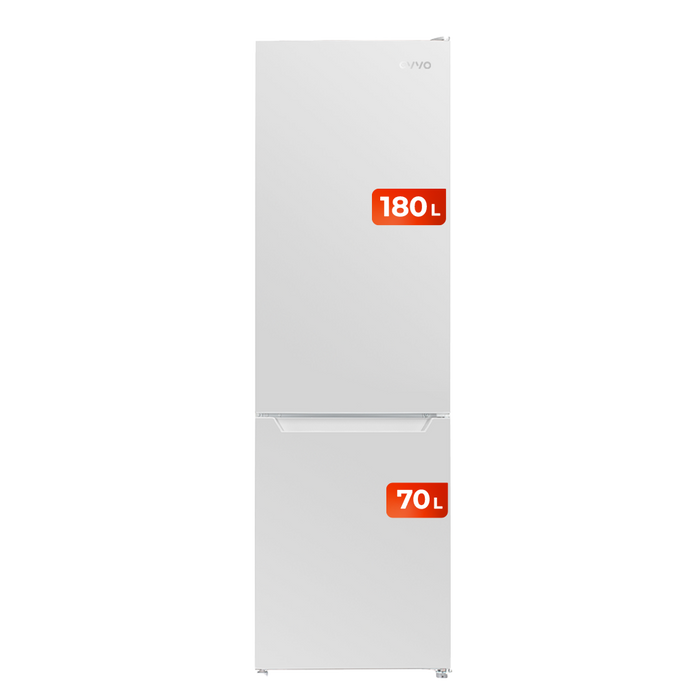 Frigider combinat Cecotec EVVO F52, 250 l, alb