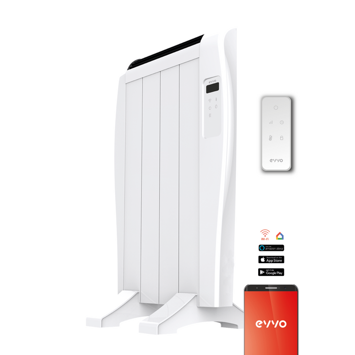 Emitor termic Cecotec EVVO C4, 600 W, 4 elemente, 41 × 26 × 63 cm, alb