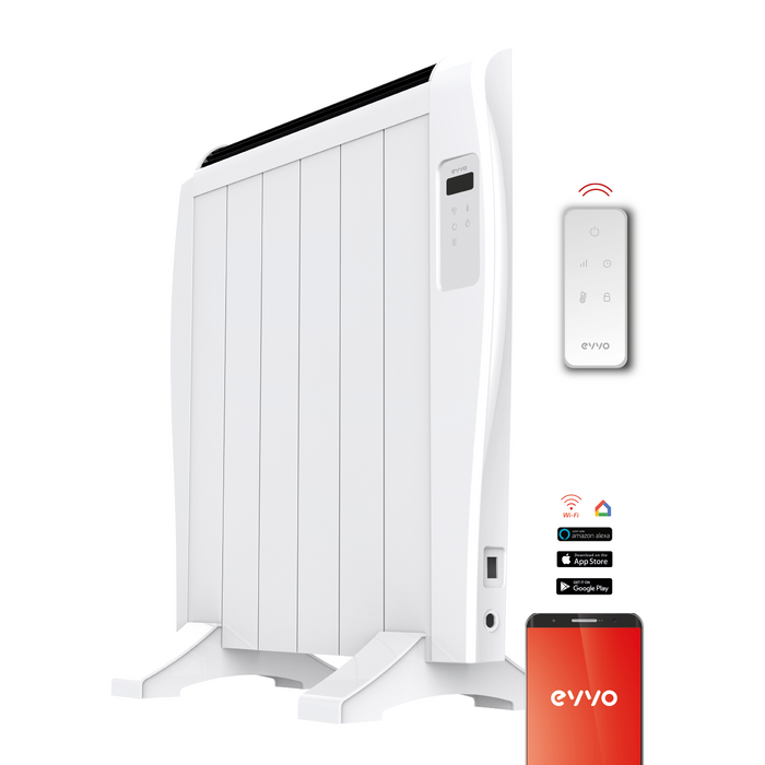 Emitor termic Cecotec EVVO C6, 900 W, 6 elemente, 44 × 26 × 63 cm, alb