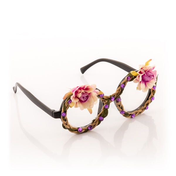 Ochelari pentru Petreceri cu Flori și Pietre Strălucitoare Fashion