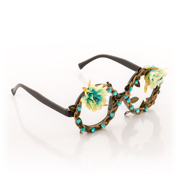 Ochelari pentru Petreceri cu Flori și Pietre Strălucitoare Fashion
