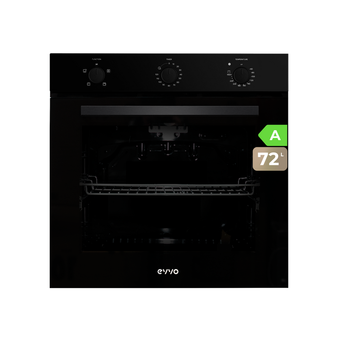 Cuptor încorporabil Cecotec EVVO H10 Black, 72 l, 4 programe, negru
