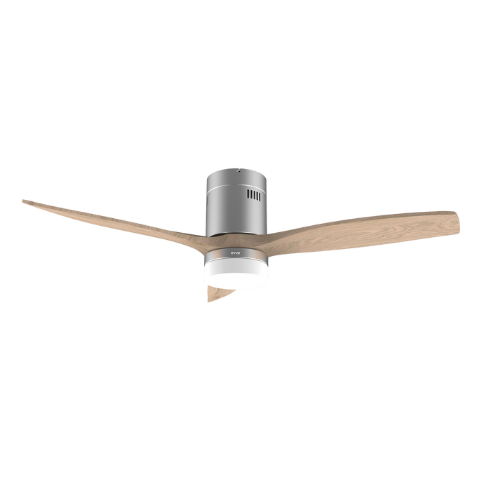 Ventilator de tavan Cecotec EVVO V550 Wood Wifi, 40 W, 132 cm, 6 trepte, iluminare LED 18 W