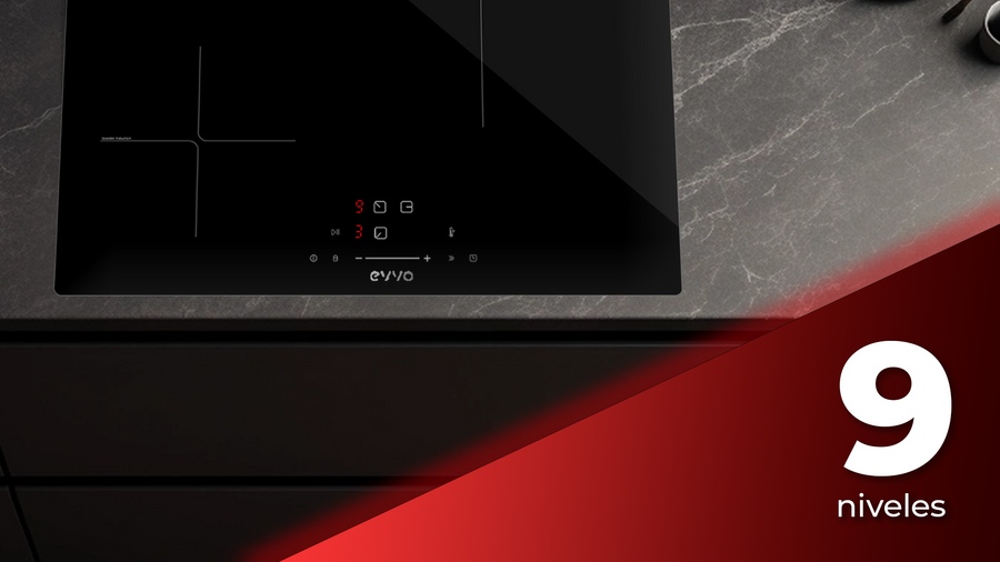 Plită cu inducție Cecotec EVVO V61, 3 zone, 7200 W, 9 trepte, 6 × 59 × 52 cm