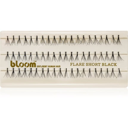 Rimă False Eyelashes Bloom Flare, scurte, negre, 3 rânduri