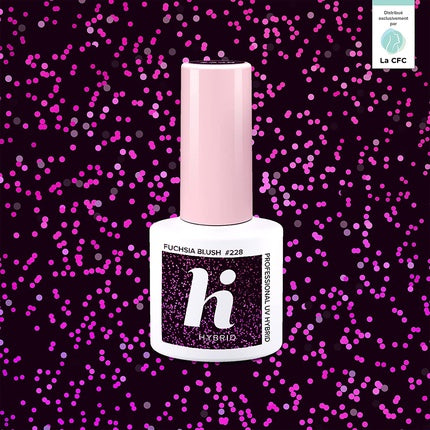 Lac Gel, Hi Hybrid, Fuchsia Blush 228, 5ml
