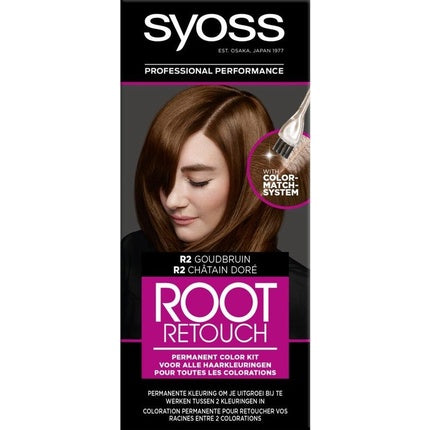 Set Colorare Rădăcini Syoss Root Retouch, R2 Gold Brown, Kit Permanent