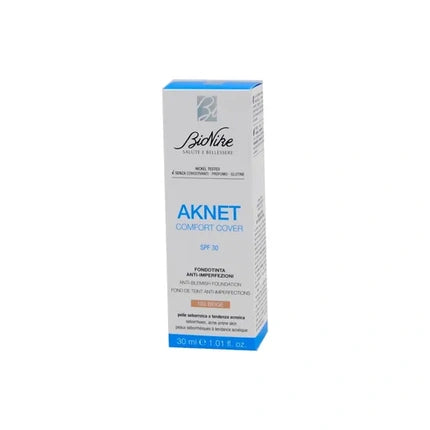 Fond de ten Bionike Aknet Comfort Cover SPF 30, Culoare Beige, 30 ml