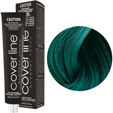 Vopsea de păr, Cover Line, Intense Aquamarine, 100ml, negru/alb