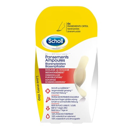 Scholl Pansements pentru Blistere, Bandaje pentru Degete, Cutie cu 6 bucăți