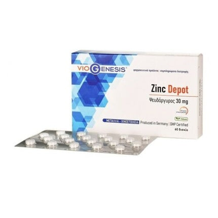 Comprimate Viogenesis Zinc Depot 30mg, 60 buc