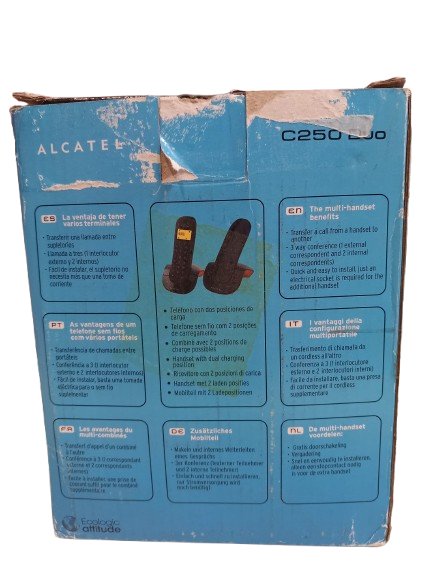 Resigilat: Telefon DECT Alcatel C250 Duo, Negru