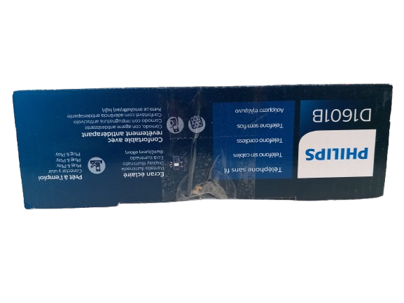 Resigilat: Telefon fără Fir Philips D1601B/01 1,6" 300 mAh GAP Negru