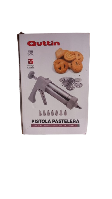Resigilat: Pistol pentru pungă de patiserie Quttin cu accesorii din oțel inoxidabil