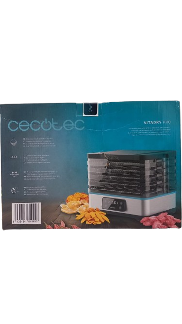 Resigilat: Deshidrator Alimente Cecotec VitaDry Pro, 300W, Oțel Inoxidabil, 5 Tăvi