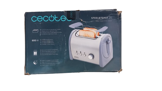 Resigilat: Prăjitor de pâine Cecotec Steel&Toast 2S 03035 Argintiu 800 W