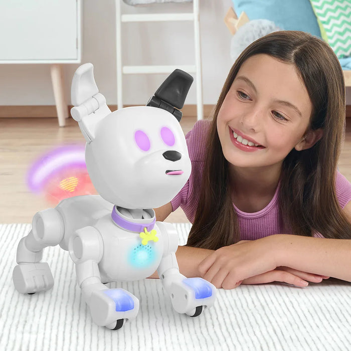 Jucărie interactivă Wow Wee MintID Dog-E, cățel robot, Bluetooth, 6+ ani