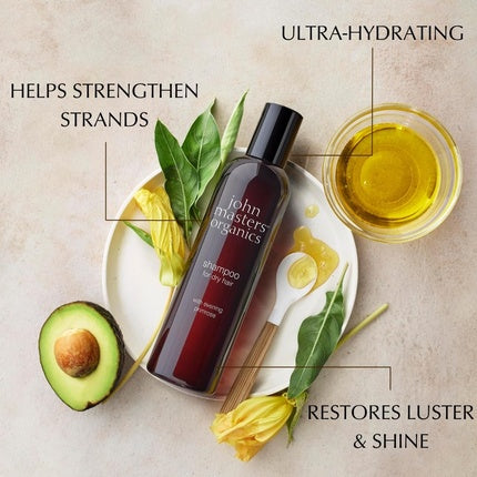 John Masters Organics, Șampon pentru păr uscat cu primroză de seară, 8 oz