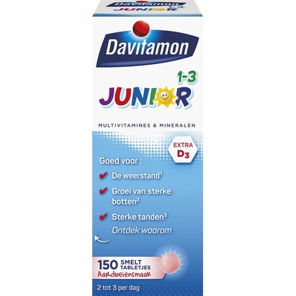 Supliment Vitamine Davitamon Junior cu aromă de căpșuni