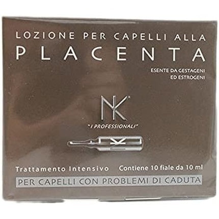 Loțiune pentru păr cu placentă Nicky Chini, 10 fiole x 10ml
