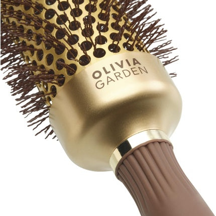 Perie Rotundă, Olivia Garden, Expert Blowout Speed Wavy Bristles Gold & Brown 45, Culoare Aurie și Maro