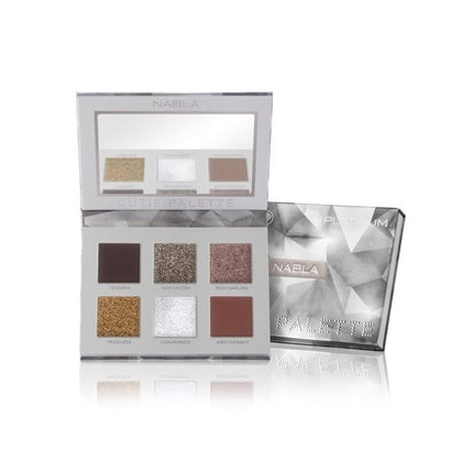 Cutie cu farduri Nabla, Palette Platinum, 8 culori, argintiu