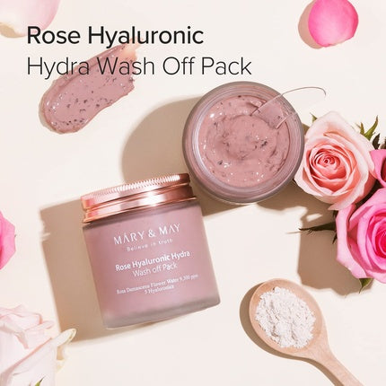 Masca de față Mary&May Rose Hyaluronic Hydra Wash Off Pack 125 Grame