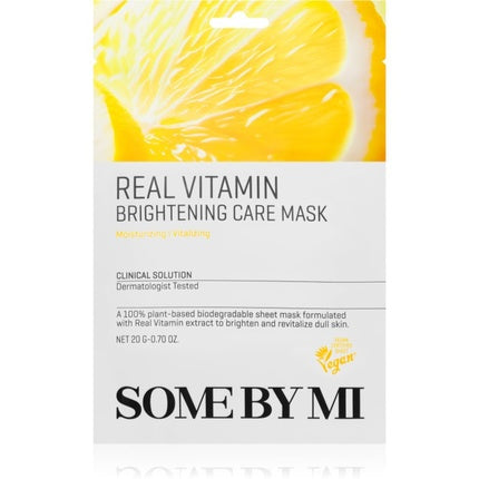 Some By Mi Clinical Solution Real Vitamin Brightening Care Mask, Mască facială alb-galben, 20g