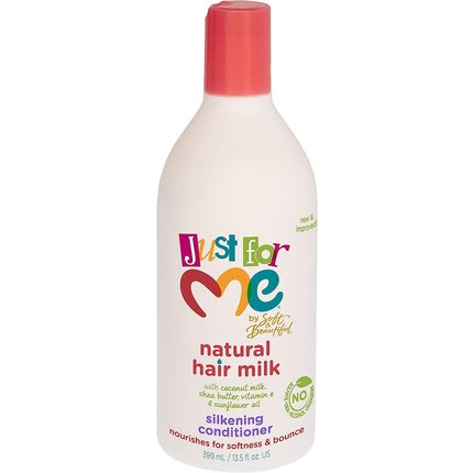 Condiționar pentru păr natural Just For Me, Silkening Conditioner for Kids Natural Hair Milk, 399ml