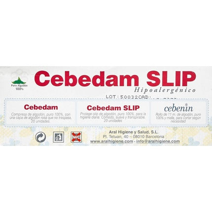Slip Cebedam din bumbac alb - 20 unități