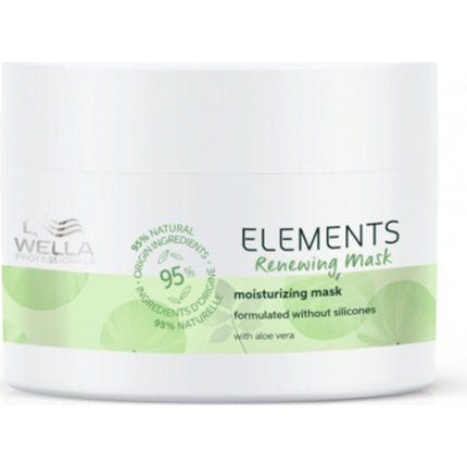 Mască de păr Wella Professionals Elements Moisturizing Mask, alb cu verde, 998g