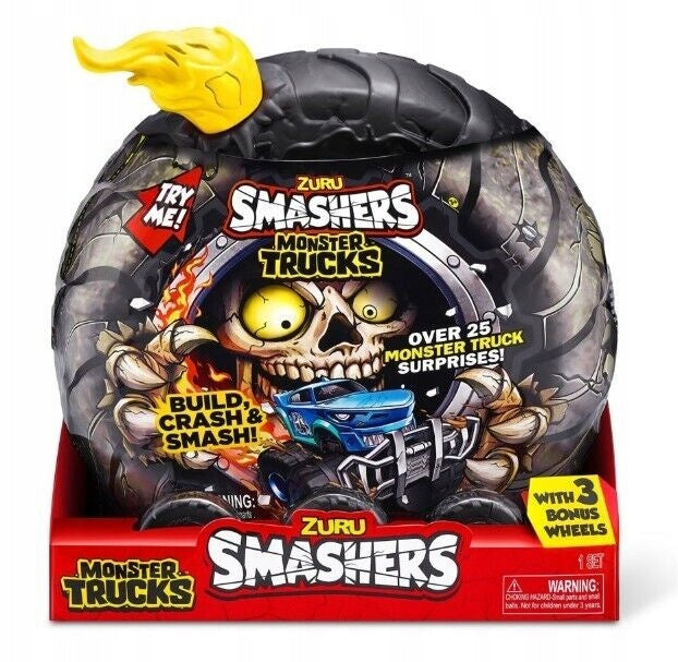 Set de joacă Zuru Smashers Monster Trucks, mașinuță surpriză, 26 de piese