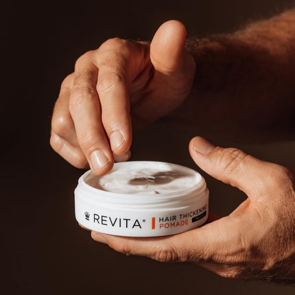 Pomada de coafat Revita Thickening Hair Pomade, cu biotină și cofeină, 96g