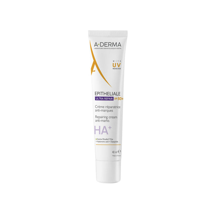 Cremă de corp A-Derma Epitheliale Ultra Repair, reparatoare, antiurme, SPF 50+, 40 ml