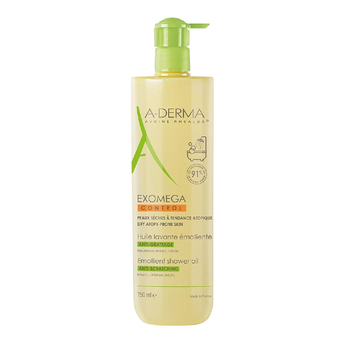 Ulei de duș A-Derma Exomega Control, emolient, pentru pielea foarte uscată și sensibilă cu tendință atopică, 200 ml