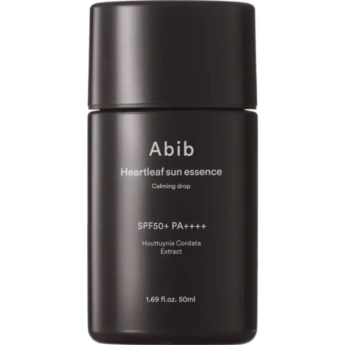 Esență cu protecție solară Abib Heartleaf Sun Essence, calmantă, pentru față, SPF 50+, 50 ml