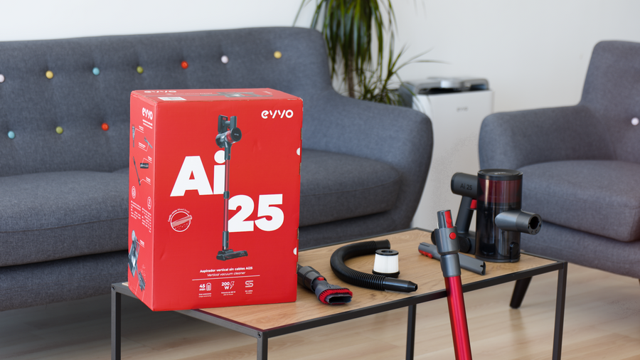 Aspirator vertical fără cablu Cecotec Evvo Ai25, 200 W, autonomie până la 45 min, 2 viteze