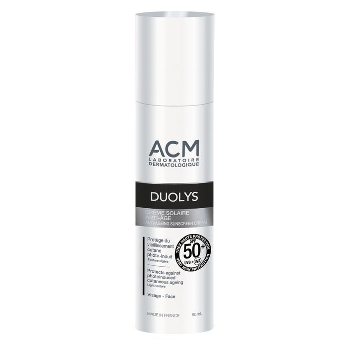 Cremă de protecție solară Laboratoire ACM Duolys, pentru față, antiîmbătrânire, SPF 50+, 50 ml