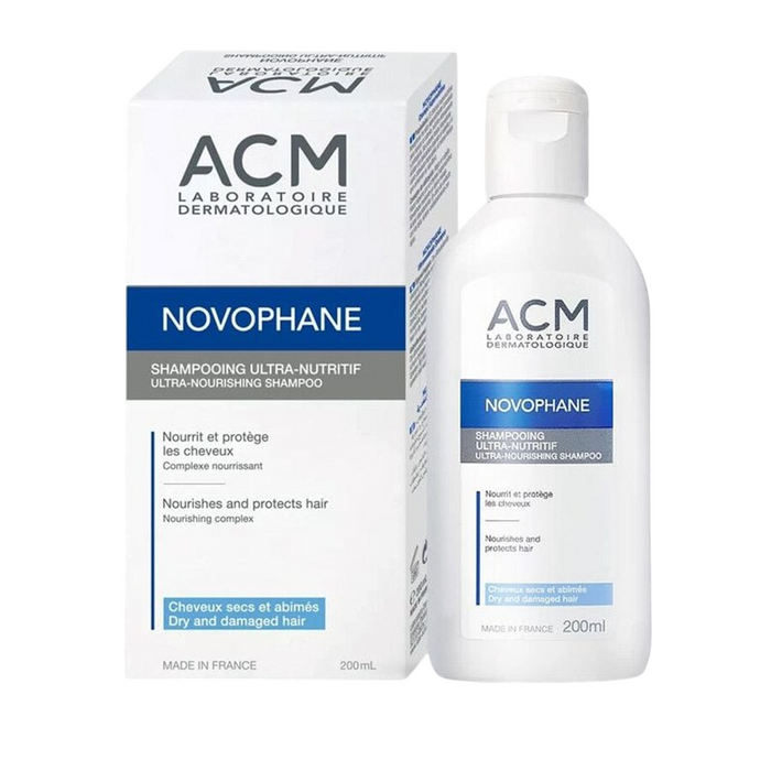 Șampon Laboratoire ACM Novophane, hrănitor, pentru păr uscat și deteriorat, 200 ml