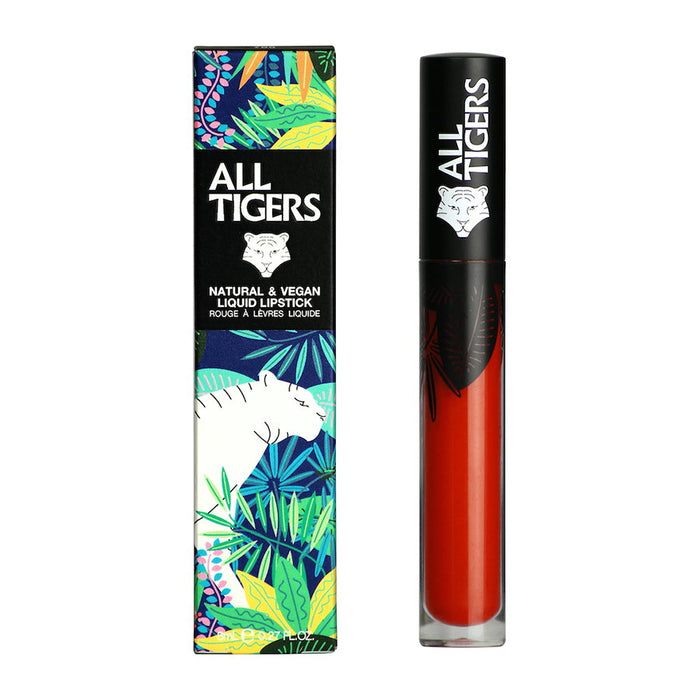 Ruj lichid All Tigers Natural & Vegan, mat, nuanța 886 Zguduie pământul, 8 ml