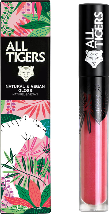 Luciu de buze All Tigers Natural & Vegan, strălucitor, nuanța 601, 8 ml