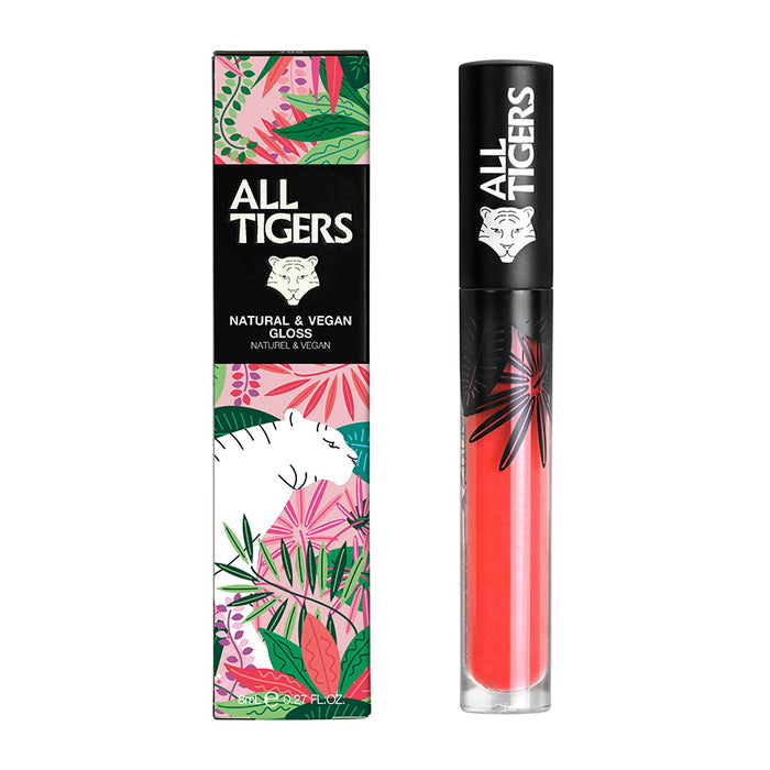 Luciu de buze All Tigers Natural & Vegan, strălucitor, nuanța 701 Visează mai mare, 8 ml