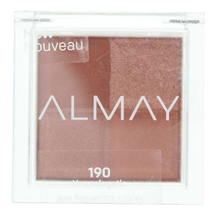 Paletă de farduri de ochi Almay Shadow Quad, nuanța 190 Neînfricat, 4 nuanțe, 3,5 g