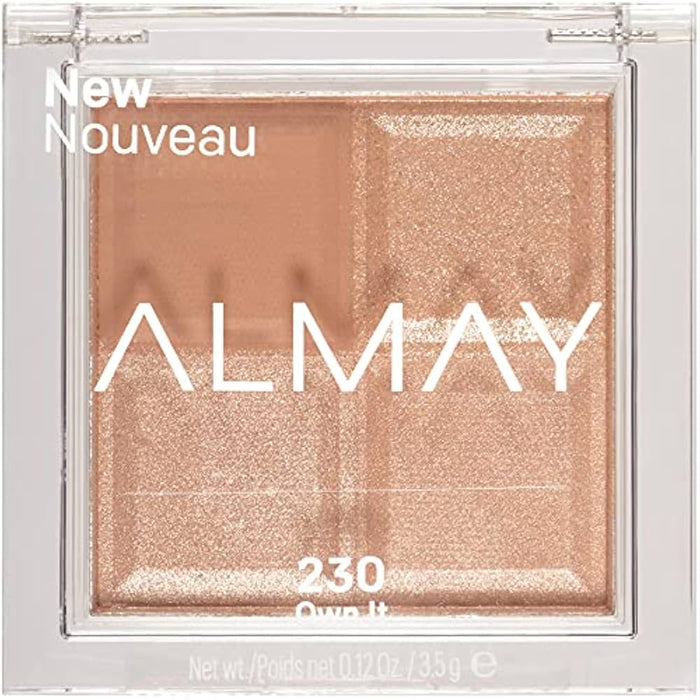 Paletă de farduri de ochi Almay Shadow Quad, nuanța 230 Own It, 4 nuanțe, 3,5 g