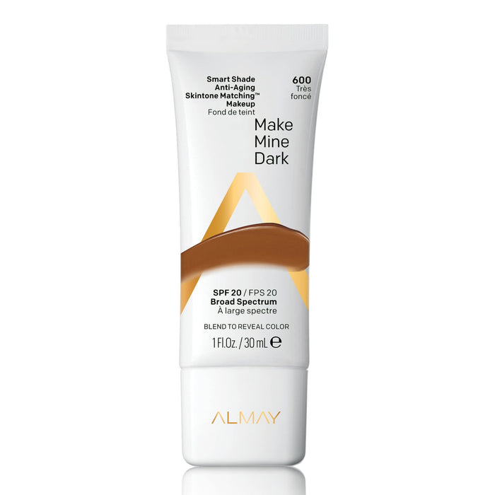 Fond de ten lichid Almay Smart Shade, nuanța 600 Make Mine Dark, SPF 20, 30 ml