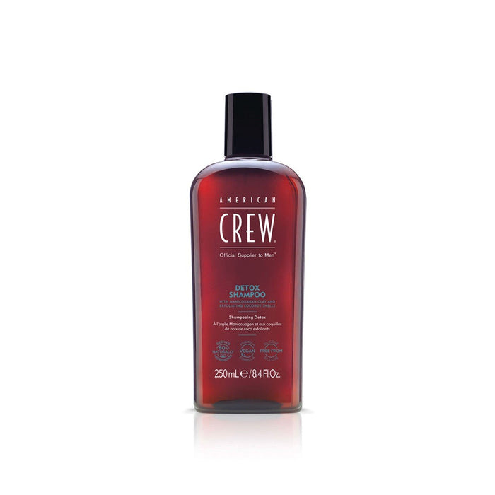 Șampon American Crew Detox, vegan, pentru reglarea sebumului excesiv, 250 ml