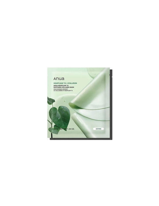 Mască facială Anua Heartleaf 70, calmantă, cu hialuron, 28 ml