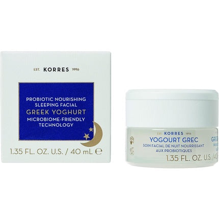 Crema de noapte Korres Greek Yoghurt Probiotic Nourishing Sleeping Facial Cream, 40ml