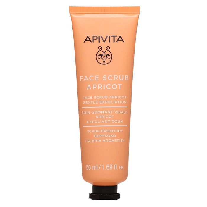 Scrub de față Apivita Apricot, exfoliant delicat, 50 ml